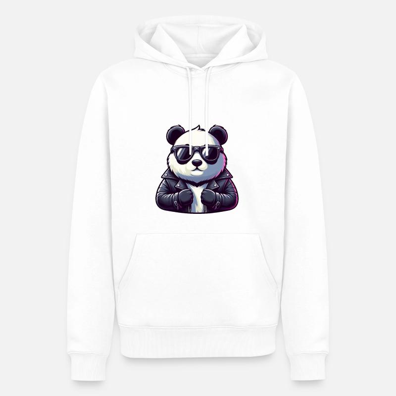 Cool Panda - Sweat à capuche Premium bio Homme - blanc