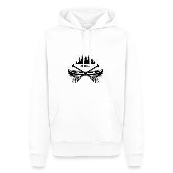 Canoë Aviron Pagayage Sports nautiques Nature - Sweat à capuche Premium bio Homme - blanc - Devant - Nico (187cm)