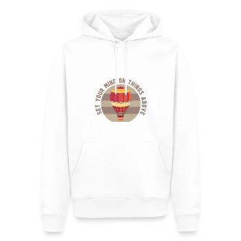 Heißluftballon & Ballon Fahrer Geschenk - Männer Premium Bio Hoodie - Weiß - Vorne - Nico (187cm)