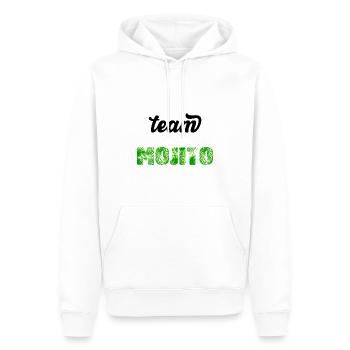 Team MOJITO - Männer Premium Bio Hoodie - Weiß - Vorne - Nico (187cm)