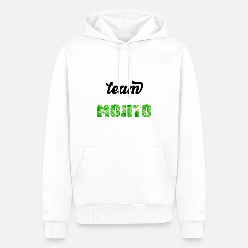 Team MOJITO - Sweat à capuche Premium bio Homme - blanc