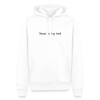Jésus est mon seigneur - Sweat à capuche Premium bio Homme - blanc - Devant - Nico (187cm)