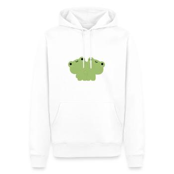 Couple de grenouilles - Sweat à capuche Premium bio Homme - blanc - Devant - Nico (187cm)