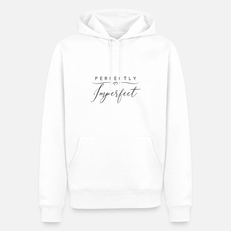 Parfaitement imparfait - Sweat à capuche Premium bio Homme - blanc