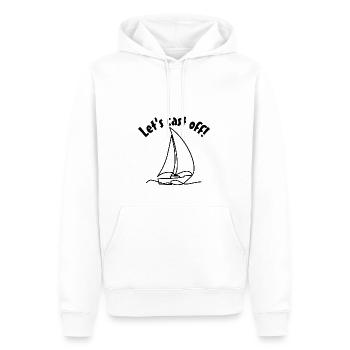 Appareiller! - Sweat à capuche Premium bio Homme - blanc - Devant - Nico (187cm)