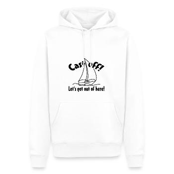 Let's take off - cast off! - Men’s Premium Organic Hoodie - white - Front - Nico (187cm)