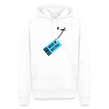 Made in Austria T-Shirt - Männer Premium Bio Hoodie - Weiß - Vorne - Nico (187cm)