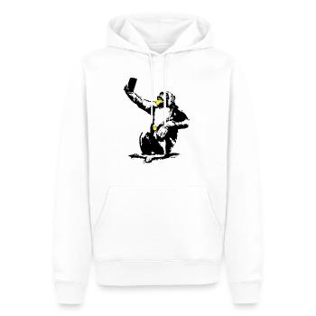 INOLA-SELFIE-04 - Männer Premium Bio Hoodie - Weiß - Vorne - Nico (187cm)