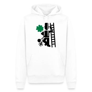 Ramoneur - Sweat à capuche Premium bio Homme - blanc - Devant - Nico (187cm)