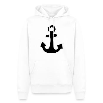Anker,Schiffsanker,Seemann,Schiff,Boot,Seefahrt, - Männer Premium Bio Hoodie - Weiß - Vorne - Nico (187cm)