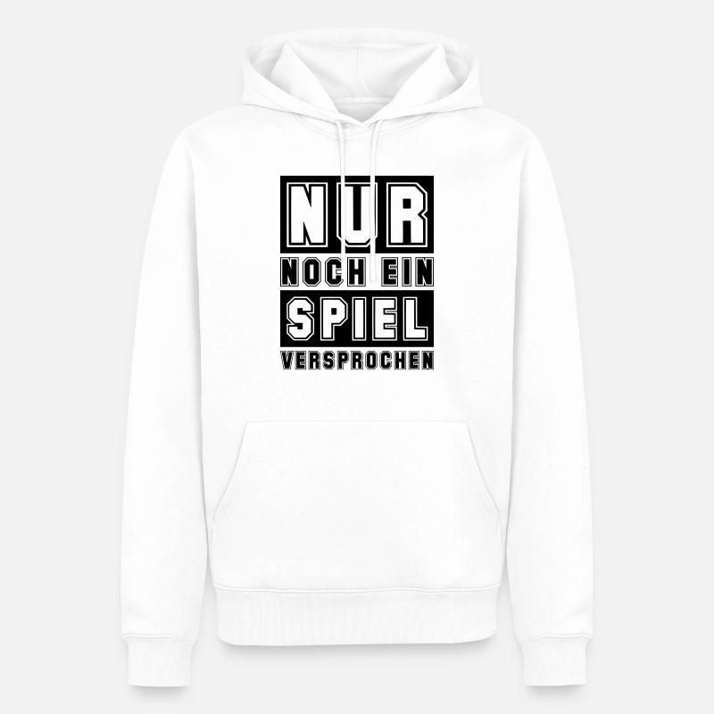 Nur noch ein Spiel - Männer Premium Bio Hoodie - Weiß