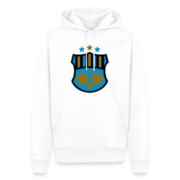 Tischtennis Wappen - Männer Premium Bio Hoodie - Weiß - Vorne - Nico (187cm)