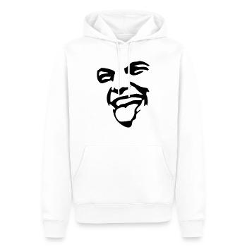 Gesichts - Männer Premium Bio Hoodie - Weiß - Vorne - Nico (187cm)