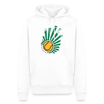Design de tennis (Stars) - Sweat à capuche Premium bio Homme - blanc - Devant - Nico (187cm)