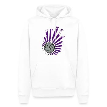 Volleyball-Design (Sterne) - Männer Premium Bio Hoodie - Weiß - Vorne - Nico (187cm)