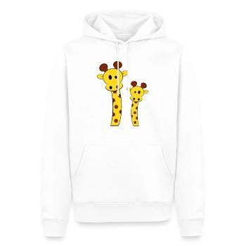 girafe - Männer Premium Bio Hoodie - Weiß - Vorne - Nico (187cm)