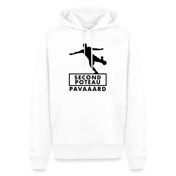 PAVAAARD ! - Sweat à capuche Premium bio Homme - blanc - Devant - Nico (187cm)