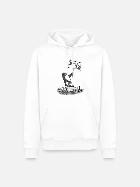 Pinguin - Männer Premium Bio Hoodie - Weiß