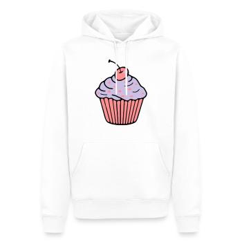 Cupcake - Sweat à capuche Premium bio Homme - blanc - Devant - Nico (187cm)