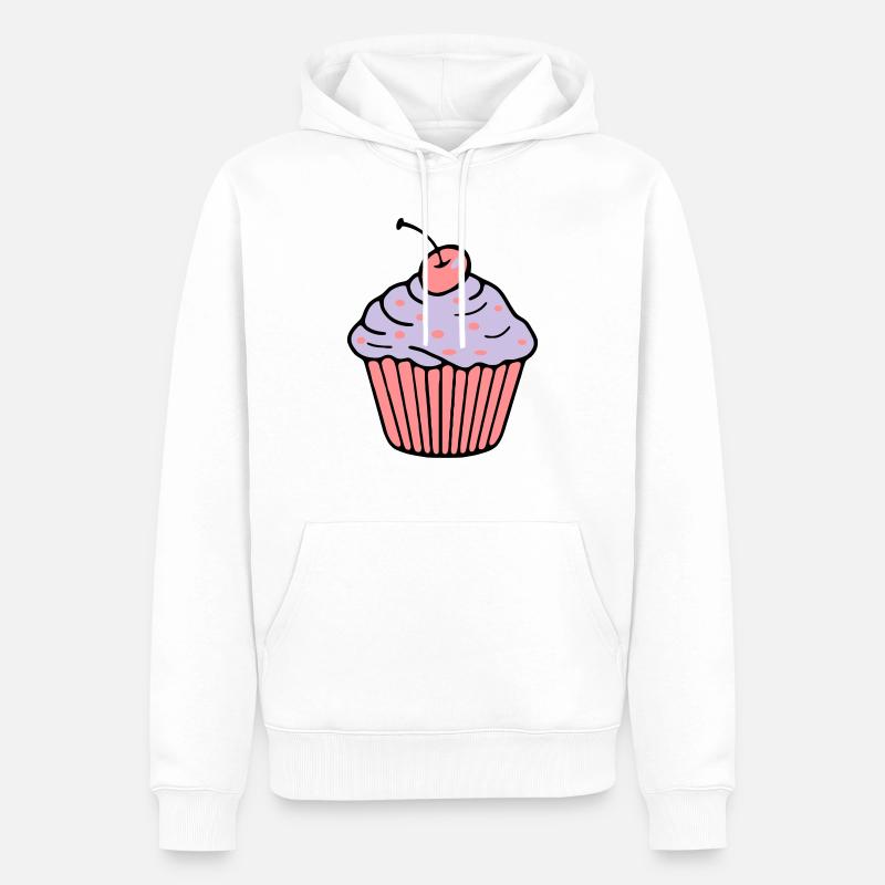 Cupcake - Sweat à capuche Premium bio Homme - blanc
