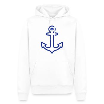 Ancre - Sweat à capuche Premium bio Homme - blanc - Devant - Nico (187cm)