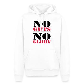 No Guts, no Glory - Männer Premium Bio Hoodie - Weiß - Vorne - Nico (187cm)