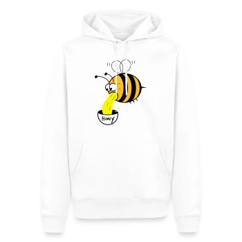 Biene kotzt Honig - Männer Premium Bio Hoodie - Weiß - Vorne - Nico (187cm)