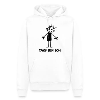 Strichmännchen Ich - Männer Premium Bio Hoodie - Weiß - Vorne - Nico (187cm)