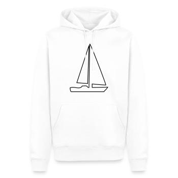 voilier - Sweat à capuche Premium bio Homme - blanc - Devant - Nico (187cm)