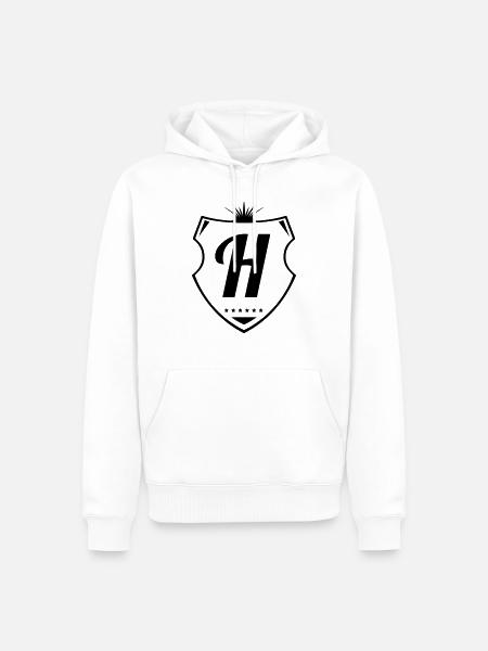h letter - Männer Premium Bio Hoodie - Weiß