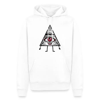 Comic Figur Auge - Männer Premium Bio Hoodie - Weiß - Vorne - Nico (187cm)