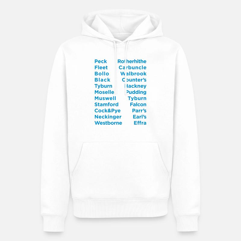 Lost Rivers Londres - Sweat à capuche Premium bio Homme - blanc
