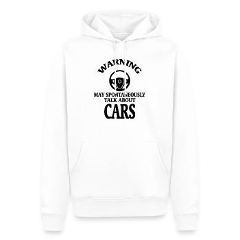 Voiture voiture - Sweat à capuche Premium bio Homme - blanc - Devant - Nico (187cm)