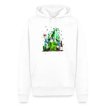 A Wee Bit Irlandais Aujourd’hui Drôle Gnome St Patrick - Sweat à capuche Premium bio Homme - blanc - Devant - Nico (187cm)