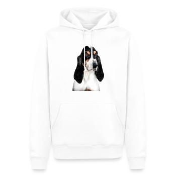 gascon saintongeois - Sweat à capuche Premium bio Homme - blanc - Devant - Nico (187cm)