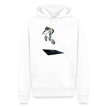 bmx racing - Sweat à capuche Premium bio Homme - blanc - Devant - Nico (187cm)