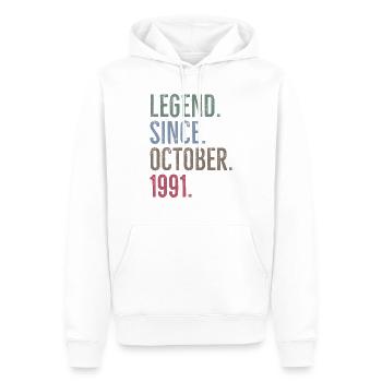 Légende depuis octobre 1991 - Sweat à capuche Premium bio Homme - blanc - Devant - Nico (187cm)