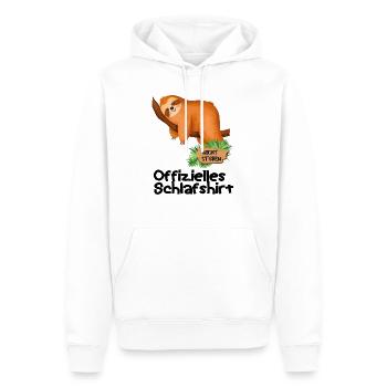 Lustiges Offizielles Schlaffshirt Geschenk Geburts - Männer Premium Bio Hoodie - Weiß - Vorne - Nico (187cm)