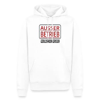 Humor Spruch Ausser Betrieb Geduldsfaden Gerissen - Männer Premium Bio Hoodie - Weiß - Vorne - Nico (187cm)