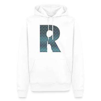 Illusion d’optique art psychédélique rétro formes R - Sweat à capuche Premium bio Homme - blanc - Devant - Nico (187cm)