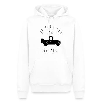 Je peux pas j'ai safari - T-shirt pour aventuriers - Sweat à capuche Premium bio Homme - blanc - Devant - Nico (187cm)