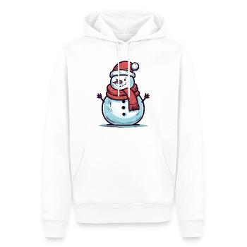 Ich bin der coolste Schneemann - Männer Premium Bio Hoodie - Weiß - Vorne - Nico (187cm)
