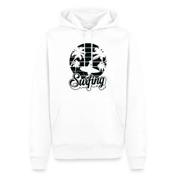 Surfer Surfboard Wassersport Wellenreiten - Männer Premium Bio Hoodie - Weiß - Vorne - Nico (187cm)