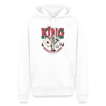 The King of Poker 2 - Sweat à capuche Premium bio Homme - blanc - Devant - Nico (187cm)