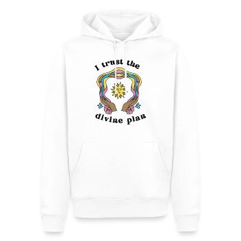 spiritual quote - Men’s Premium Organic Hoodie - white - Front - Nico (187cm)