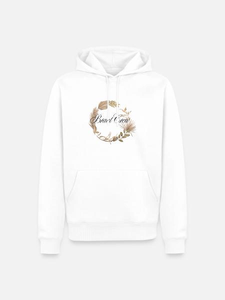 Braut Crew Boho Kranz - Männer Premium Bio Hoodie - Weiß