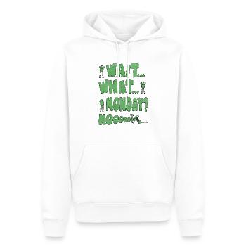 wait what monday noooooo lustiges monster - Männer Premium Bio Hoodie - Weiß - Vorne - Nico (187cm)