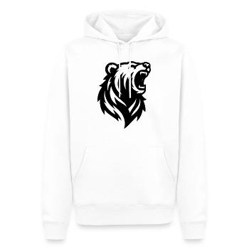 Un gros ours rugissant - Sweat à capuche Premium bio Homme - blanc - Devant - Nico (187cm)