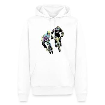 BMX - Männer Premium Bio Hoodie - Weiß - Vorne - Nico (187cm)