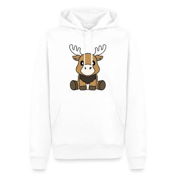 cute moose baby - Men’s Premium Organic Hoodie - white - Front - Nico (187cm)